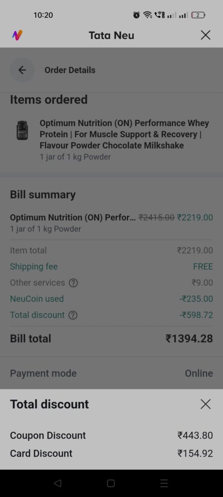 ON performance whey at best price