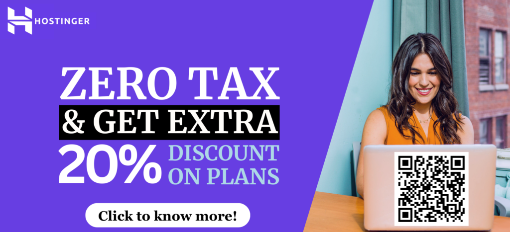 Signup Hostinger at Lowest Price | Save Tax on Hostinger